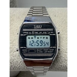 Timex K Cell Digital Chrono Ladies Watch New Battery 24MM 6.5" Vintage